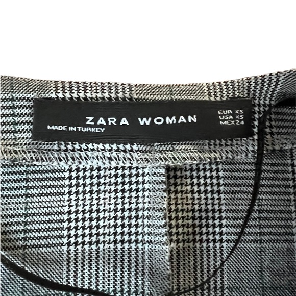 Zara houndstooth wrap blouse - Picture 2 of 4